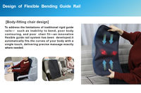 Coussin de massage Shiatsu chauffant et roulant 3D flexible avec design ergonomique, contrôle de la minuterie et support deux-en-un