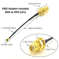 Antenne active GPS/WIFI/4G étanche de haute qualité LANYI LY-GA002 avec gain de 28 dB, tension CC 3-5 V, connecteur SMA, câble de 3 m