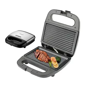 750w Non-Stick Plates to heat the grill surfaces on both sides LED indicator lights sandwich maker