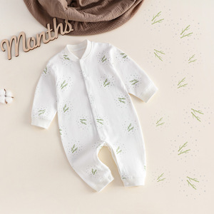 Mameluco de Algodón Transpirable y Cálido para Bebés, Mono de Manga Larga sin Costuras, Ropa Elegante para Exteriores con Logotipo Personalizado - Product Image 2