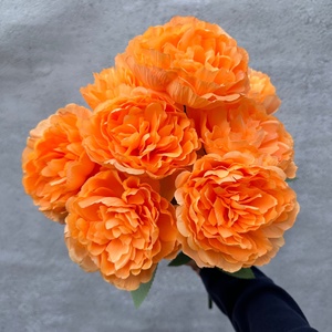 Fournitures de jardin en gros PT-P9004, buissons blancs, fleurs artificielles en soie de pivoine à toucher réel, grandes, pour la décoration - Product Image 6