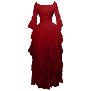 ハロウィーンゴシックウィッチコスプレレディースプラス中世海賊ドレスWDEC-013 - Product Image 2