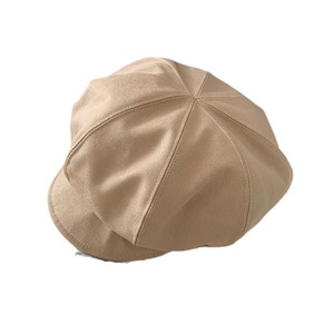 Brown Canvas Beret For Women 58-60Cm Spring Autumn Breathable Octagonal Hat Japanese Retro Style <b>Painter</b> Cap - Product Image 5