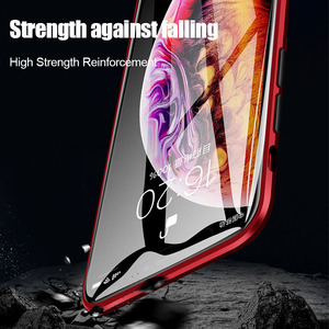 360 del Metallo Della Cassa Del Telefono Magnetico Per il <span class=keywords><strong>iPhone</strong></span> <span class=keywords><strong>11</strong></span> Pro Max Per il Caso di <span class=keywords><strong>iPhone</strong></span> XR X XS Max 6 6S 7 8 più il Doppio Lato Della Copertura di Vetro Temperato - Product Image 6