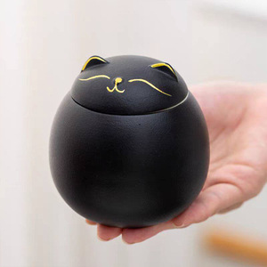 Seramik Kare Evcil Hayvan <span class=keywords><strong>Urn</strong></span>'u Köpek ve Kedi Külleri için Kremasyon Mühürlü Nem Geçirmez Buzlu Küçük Kompakt Anıt Malzemeleri - Product Image 2