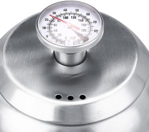 1200ML Stainless Steel Eco-Friendly Modern Cloud Moka Hand Brewed Coffee Drip Kettle Thermometer Gooseneck Mirror Polish <b>Silver</b> - Product Image 6