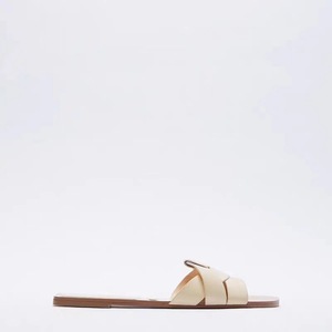 QF1 Sandalias Planas de Cuero para Mujer, Estilo Verano, para Exteriores, Chanclas de Playa - Product Image 6