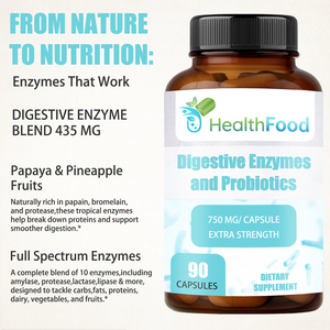 Manufacturer Factory Triple Action Formula Herbal <b>Blend</b> Supplement Balance Gut Flora Adult Digestive Enzyme and Probiotics - Product Image 5