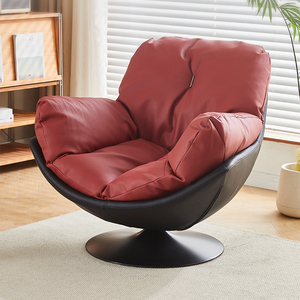 Chaise de loisirs en cuir de luxe légère italienne vente en gros moderne salon canapé simple chaise Offre Spéciale hôtel chaise rotative souple - Product Image 1