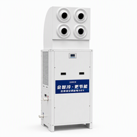 Refroidisseur d'air évaporatif industriel sur pied Hongju, type à lamelles, moteur DC 8HP, R-410A, conception robuste, respectueux de l'environnement
