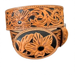 Cinturón Casual de Cuero Vacuno de Alta Calidad, Duradero y a la Moda, Hecho en India, Marca BS INTERNATIONAL NA132, con Hebilla de Calavera de Acero para Hombre - Product Image 4