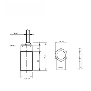Capteur de vibration industriel modulé 24 V IP67 de la série MJD18-W MJD18-P, neuf et original, pour la surveillance industrielle - Product Image 3