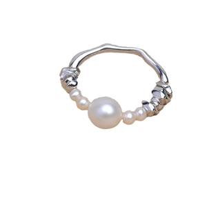 Anillo de Plata S925 para DIY, Anillo de Bambú con Orificio Pasante 5554, Elegante Accesorio de Joyería - Product Image 5