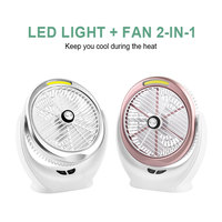 Clôture de cryptage trois feuilles de vent fil muet Intelligent moteur sans balais vent son fort silencieux Camping ventilateur de lumière de bureau