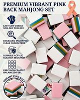 Tuiles de Mahjong Américaines Jaunes de Luxe 2026, 160 Pièces |   Ensemble de Mahjongg de style Pippa en acrylique à 4 couches pour cadeau et décoration intérieure
