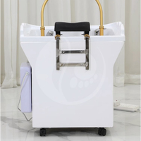 Prix de gros usine lavage cheveux bassin chauffage eau thérapie spa tête mobile shampooing évier bol personnalisable avec réservoir d'eau