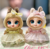 Set Pakaian Boneka Kartun Lucu Kustom Grosir, Setelan Rok Mini Bentuk Hewan Kawaii, Dekorasi Pakaian Boneka Plush