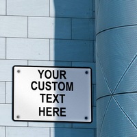 Plaque signalétique extérieure personnalisée en aluminium avec impression sérigraphique, logo de forme personnalisée pour panneau routier, signalisation de rue, ou décoration de man cave