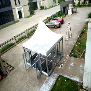 Pergola en aluminium pour mariage en plein air, gazebo, tente pagode, tente d'événement imperméable, auvent blanc - Product Image 3