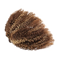 VMAE Mèches de cheveux naturels bruts en paquets, Balayage mèches marron cendré blond miel, Extensions bouclées afro crépues 3B 3C 4A, boucles profondes