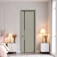 Porte en bois composite à âme pleine, portes intérieures en bois abordables, design durable et élégant pour les portes de maison, portes intérieures en bois
