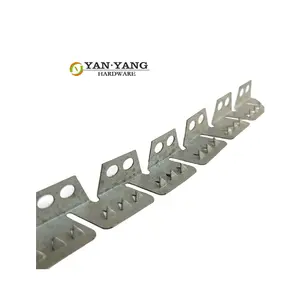 Yanyang Factory Muebles Hardware Metal Curvo 2 Agujeros Flexible Tapicería Back Tack Strip