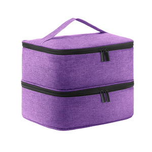 Élégant sac de rangement pour dame de haute qualité et durable grande capacité Portable cosmétique fermeture à glissière sac de rangement de maquillage réutilisable - Product Image 3
