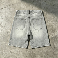 EDO OEM ODM Personnalisé Jorts en jean délavé style vintage, streetwear décontracté, coupe large et ample pour hommes