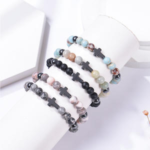 بيع بالجملة سوار من الحجر الطبيعي للنساء والرجال مجوهرات اليوجا الشفاء اليدوية مرنة عبر سحر - Product Image 4