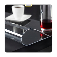 Bojanek Protection de table transparente en PVC anti-rayures, tapis rembourré renforcé, base antidérapante, facile à nettoyer, protection durable