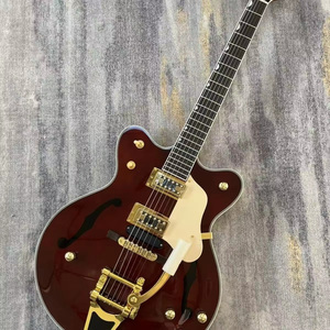 <span class=keywords><strong>Chitarra</strong></span> Elettrica ES338 in Mogano, Professionale per Rock e <span class=keywords><strong>Jazz</strong></span>, con Pickup H-H e Sistema Tremolo - Product Image 4