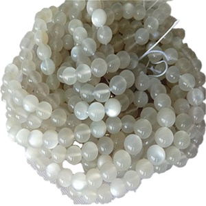 Tự Nhiên Trắng <span class=keywords><strong>Moonstone</strong></span> 3A Vòng Hình Dạng Hạt Và Mịn Đá Quý Strings - Product Image 2