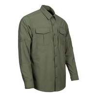 Chemises cargo d'extérieur en twill tissé grande taille Fronter pour hommes, manches longues, décontractées, été