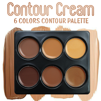Palette de maquillage crème illuminatrice à marque privée, palette de contouring brillante OEM