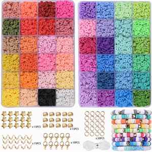 Juego de 24, 108, 120 Colores, Cuentas de Plástico Planas de 6x1mm con Temática de Fantasía y Ciencia Ficción, para Hacer Pulseras y Collares, Kit de Joyería DIY con Logotipo Personalizado - Product Image 5