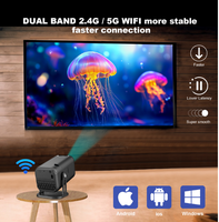 Projecteur intelligent F06 pour maison connectée, best-seller, 4K Full HD, WiFi et Bluetooth, mini cinéma portable, lampe LED, Android 13, directement de l'usine