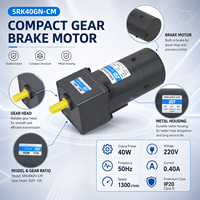 Motor de Engranajes de CA Reversible Compacto ZD 40W 5RK40GN-CM Monofásico 50/60Hz IP20 para Máquina de Embalaje con Banda Transportadora