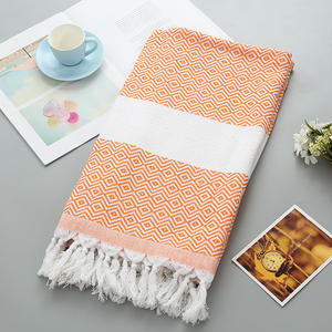 Serviette de plage en coton sans sable à séchage rapide à motif rayé personnalisé en gros - Product Image 4