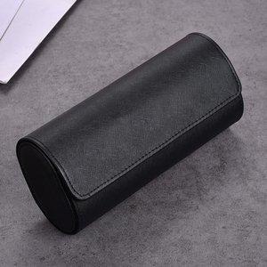 Juelong Đen Saffiano xem cuộn da chính hãng du lịch xem trường hợp đồng hồ CuộN đen 3 khe - Product Image 6