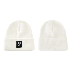 Gorros de Invierno Blancos Populares 2026, Tejidos con Logotipo Bordado, Talla Adulto, Alta Calidad, Buen Precio, con Parche de Etiqueta - Product Image 2