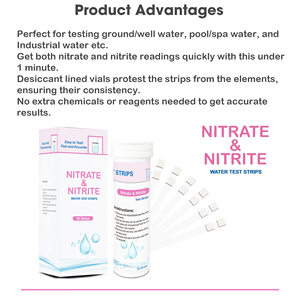 Kit de test de la qualité de l'eau 2 en 1 pour la détection des nitrates et des nitrites sur site, bandelettes de test pour <span class=keywords><strong>aquarium</strong></span>, bacs et étangs - Product Image 5