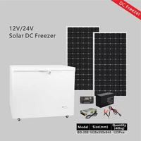 Congélateur Solaire 100L 150L 200L 250L 300L pour Utilisation Hors Réseau avec Batterie de Secours Panneau Solaire Contrôleur en Option