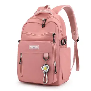 2022 sevimli moda kızlar sırt çantası katı renk okul çantası lise öğrencileri için 6-14 yaşında