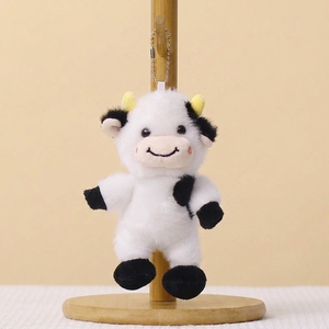 Llavero de Peluche de Vaca <span class=keywords><strong>Holstein</strong></span> Kawaii al por Mayor, Colgante Estético de Ganado, Accesorio para Bolsos, Juguete de Peluche para Niños, Recuerdos de Fiesta - Product Image 4
