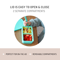 Boîte à bento en silicone Waker Manufacturers avec compartiments amovibles, boîte à lunch personnalisée sans BPA