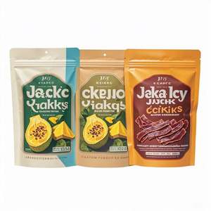 Logo personnalisé Ziplock Doypack pour Snack Food & Milk Sachets refermables sur support Emballage pour Jacquier Jerky Emballage de fruits secs - Product Image 1