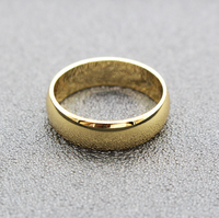 Alliance confortable en or 18 carats pour femmes Bagues de couple en tungstène poli de style classique avec placage à l'or rose