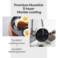 Poêle à 4 compartiments en aluminium et céramique antiadhésive pour œufs, crêpes, burgers, omelettes, petit-déjeuner, cuisson sur cuisinière à gaz, OEM