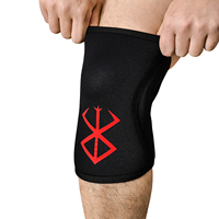 Meilleures ventes : Genouillères de compression en nylon et coton noir 7 mm pour exercices de printemps, squats, musculation, fitness et bodybuilding