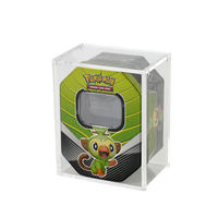 Boîte de présentation miniature en acrylique personnalisée avec couleur et logo modernes pour le rangement des cartes de jeu Pokémon